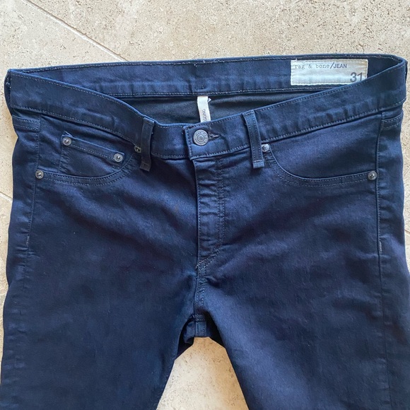 Rag & Bone The Legging Jean Wash Midnight & Skinny Denim Dark Blue Size 31 - Picture 9 of 11